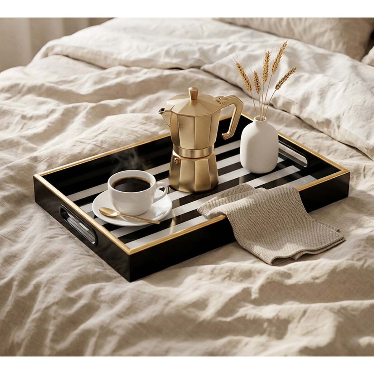 Taca dekoracyjna SHP GRAND biało-czarna