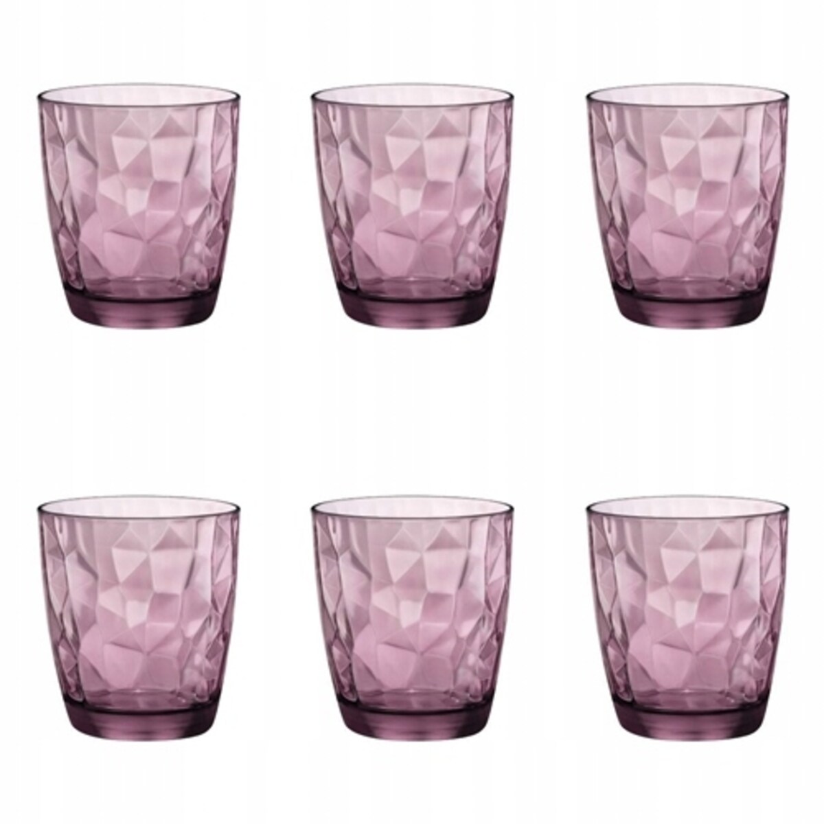 ZESTAW SZKLANKI NISKIE 6 x 300 ml BORMIOLI DIAMOND na soki napoje drinki