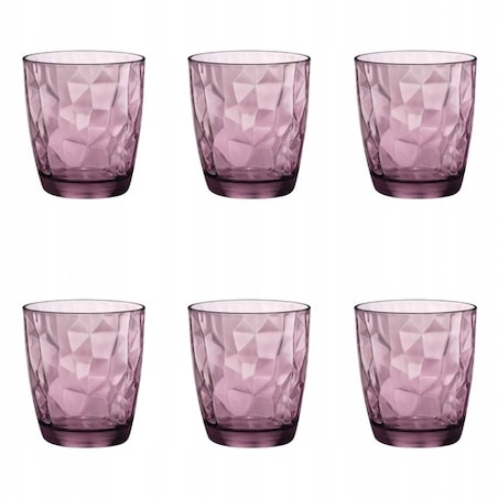 ZESTAW SZKLANKI NISKIE 6 x 300 ml BORMIOLI DIAMOND na soki napoje drinki