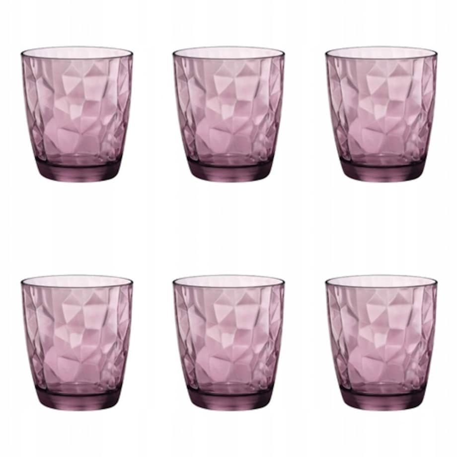 ZESTAW SZKLANKI NISKIE 6 x 300 ml BORMIOLI DIAMOND na soki napoje drinki