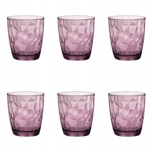 ZESTAW SZKLANKI NISKIE 6 x 300 ml BORMIOLI DIAMOND na soki napoje drinki