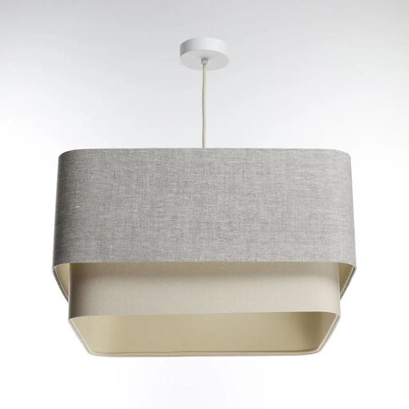 Lampa wisząca KWADRO DUO 004 51x47cm szara/beżowa