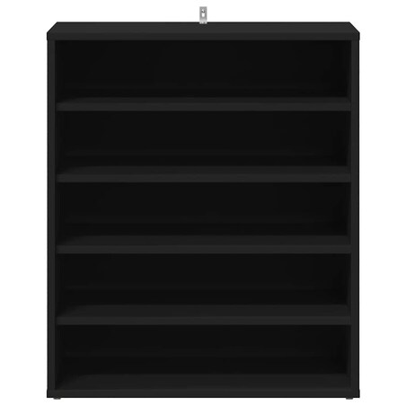 vidaXL Szafka na buty, czarna, 60x35x70 cm, materiał drewnopochodny