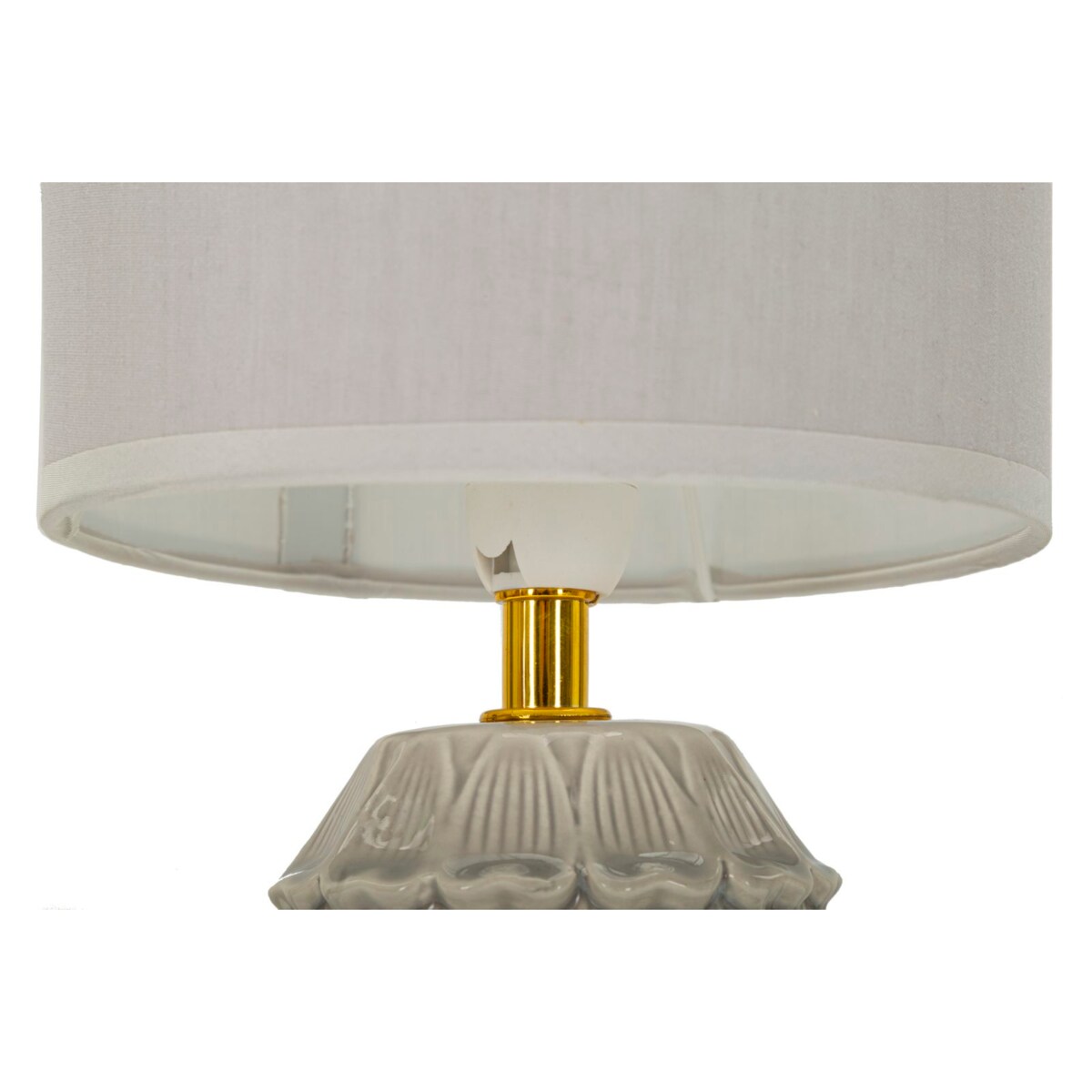 Lampka nocna PIGNY, ceramiczna, biała, Ø 15x30,5 cm