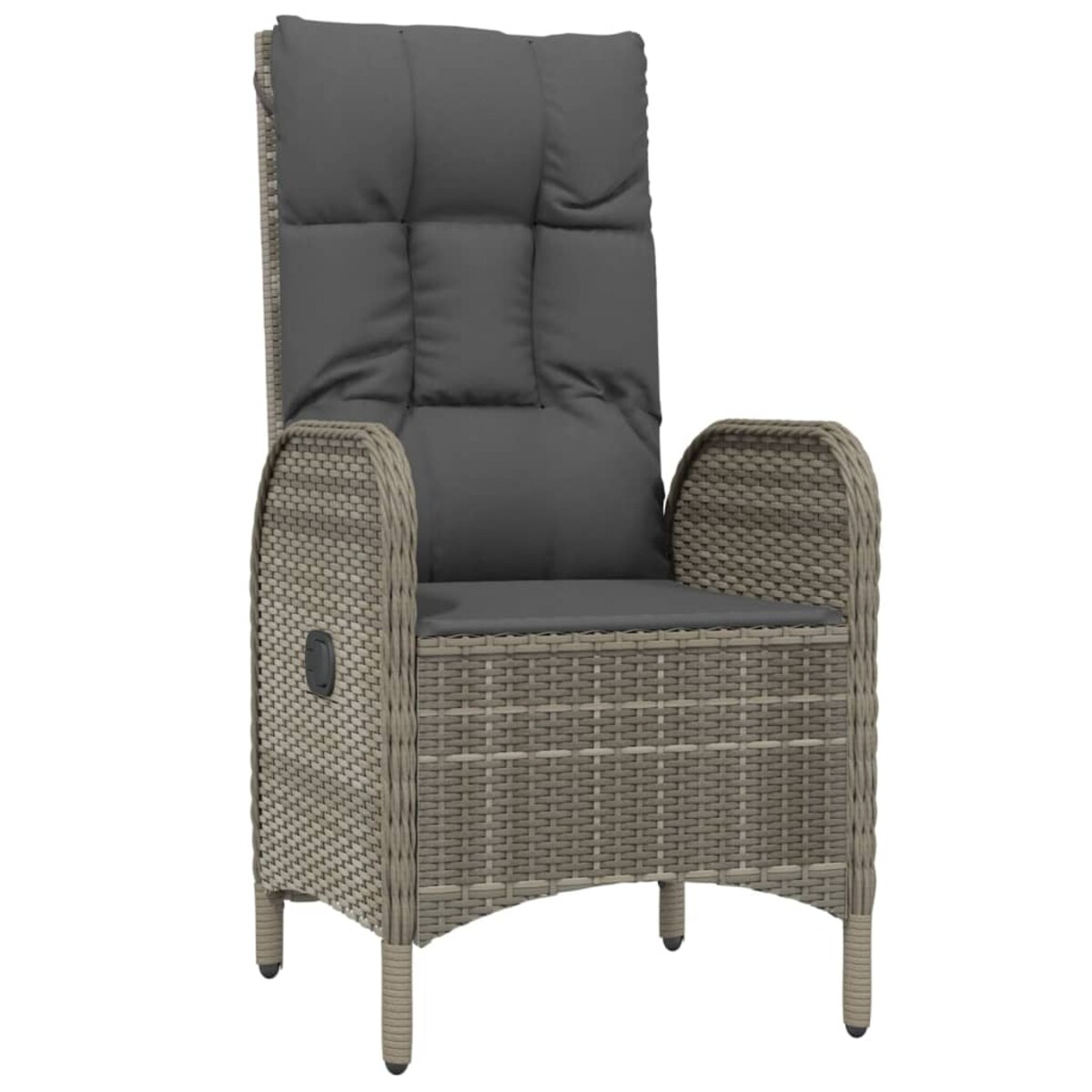 vidaXL 5-cz. zestaw mebli ogrodowych, poduszki, czarno-szary rattan PE