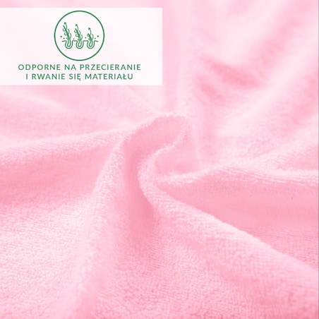 Prześcieradło frotte z gumką 160x200 kolor jasny róż