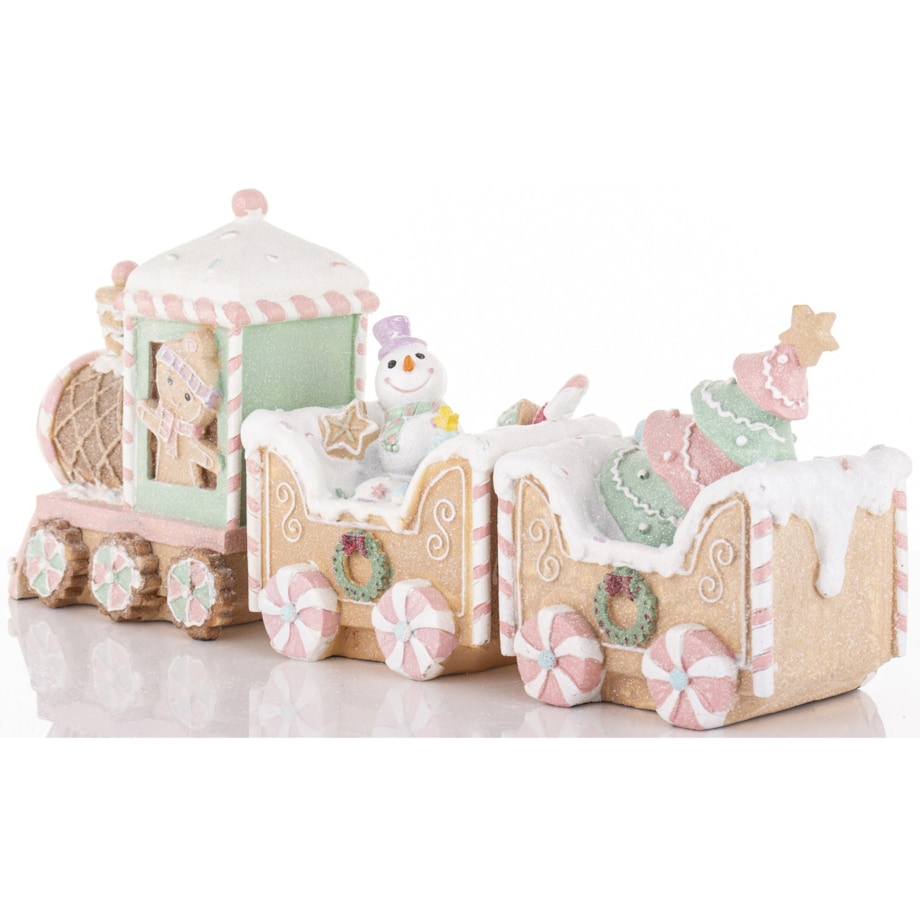 Dekoracja - pociąg ciasteczkowy 19x45x10,5 cm