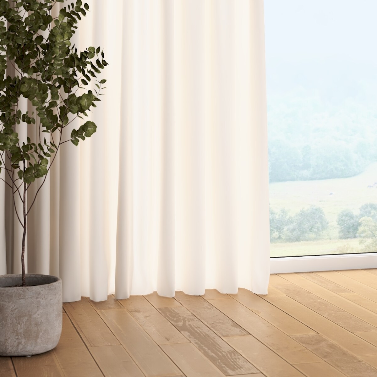 Zasłona na taśmie marszczącej 1 szt. 130x260 śmietankowy biały