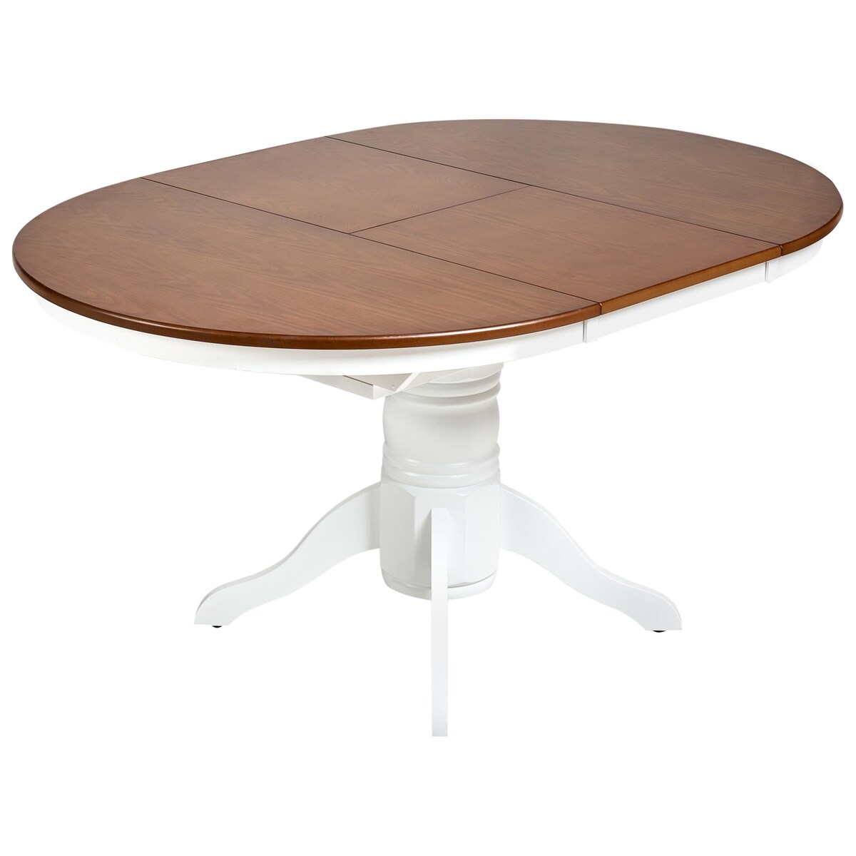 Stół do jadalni rozkładany AKRON Jesion brązowy 106/150 cm 106 cm Drewno