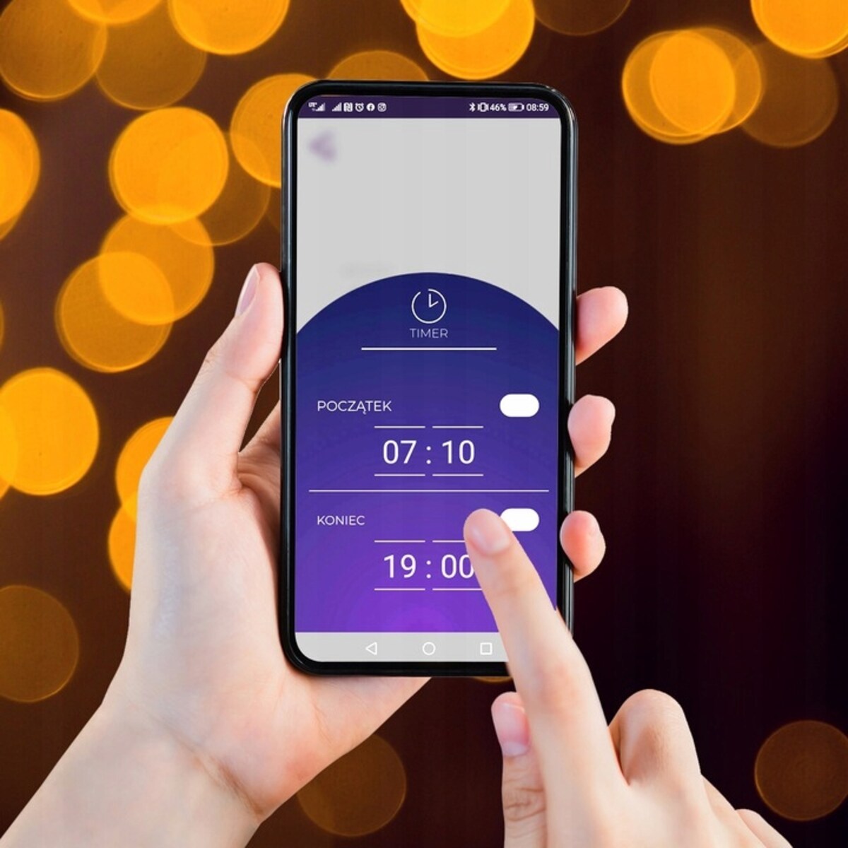 Lampki choinkowe zewnętrzne wewnętrzne 300 Led Świąteczne Białe Sterowane Telefonem