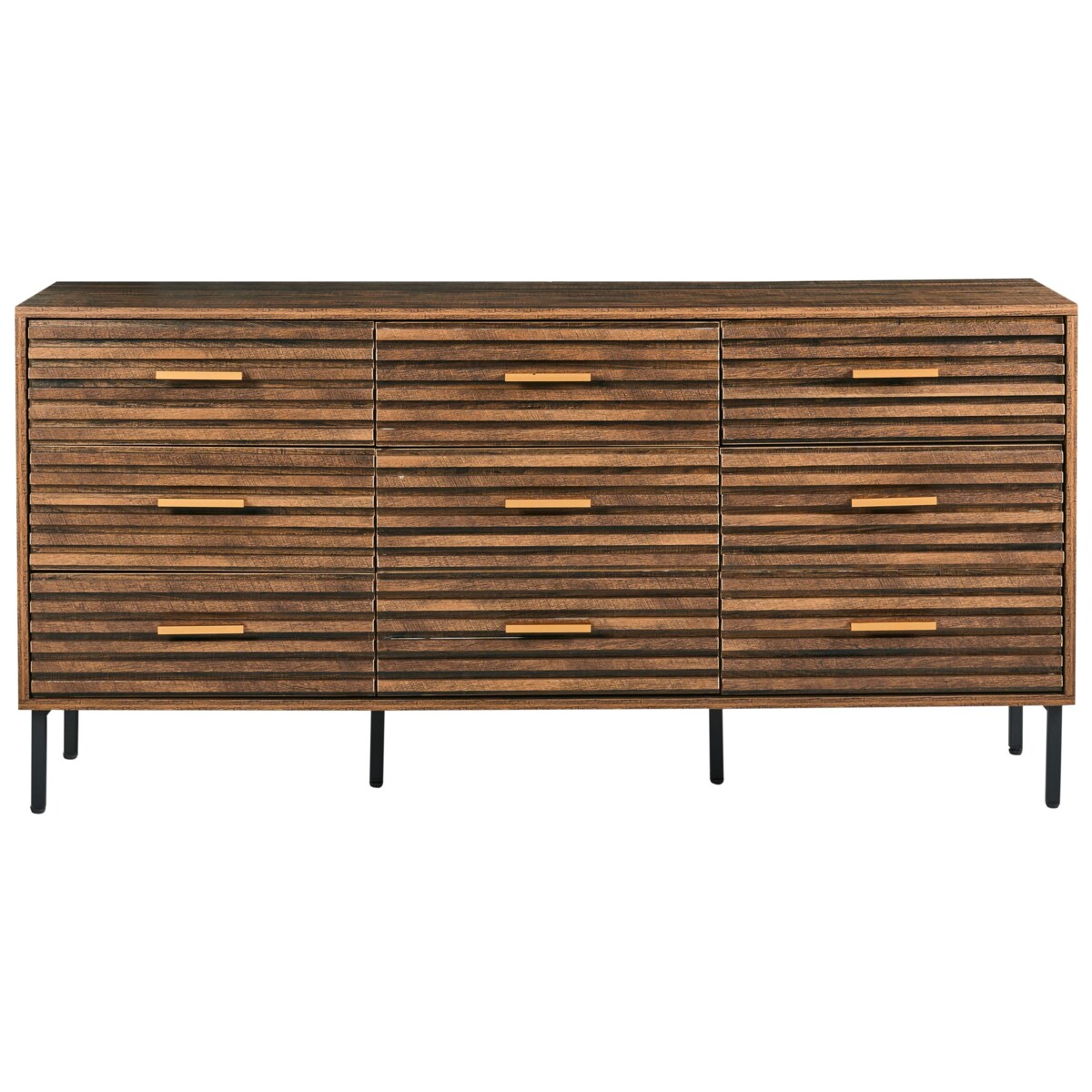 Komoda 9 szuflad ORBOST Ciemnobrązowy