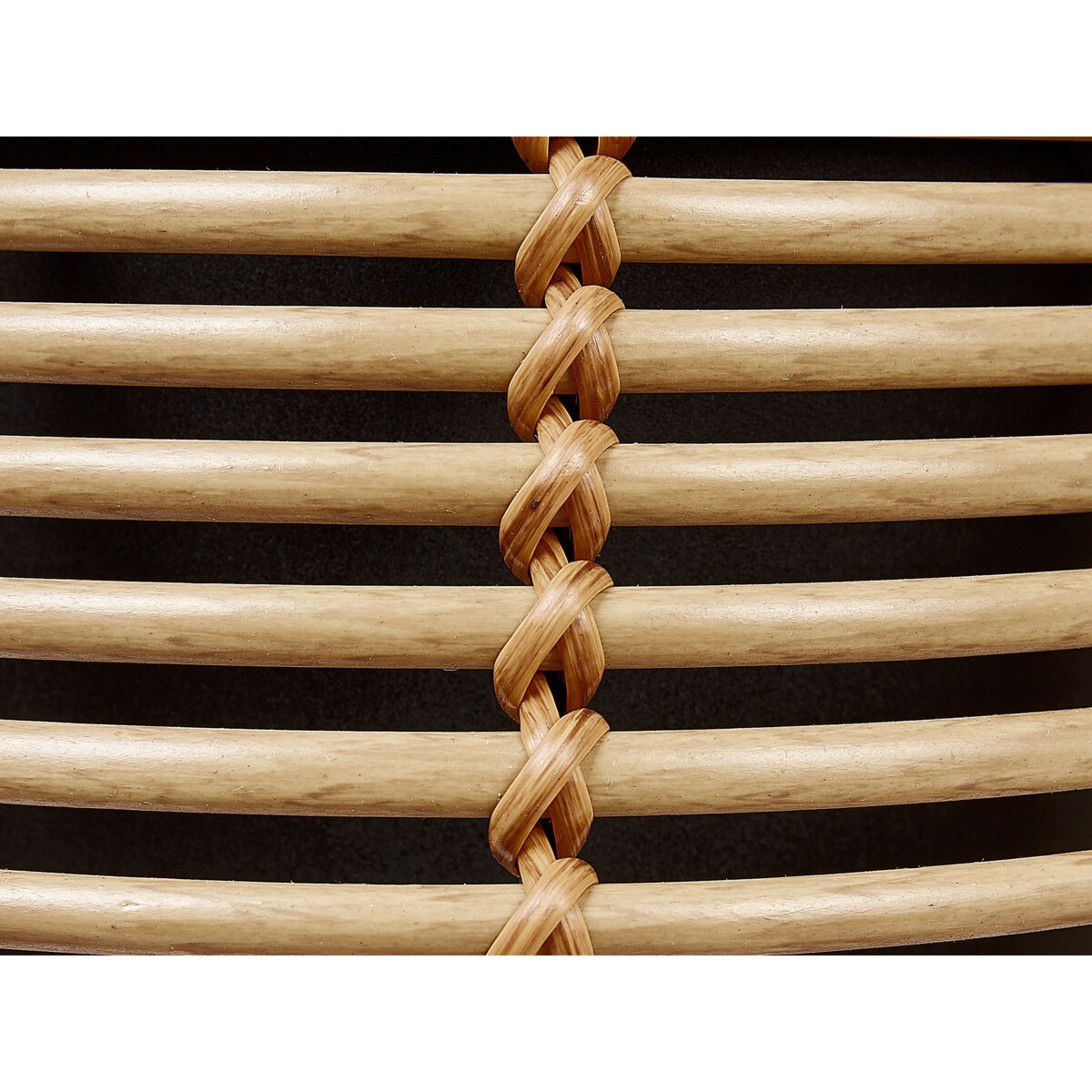 Zestaw 2 doniczek na stojaku z technorattanu brązowy BORAGO