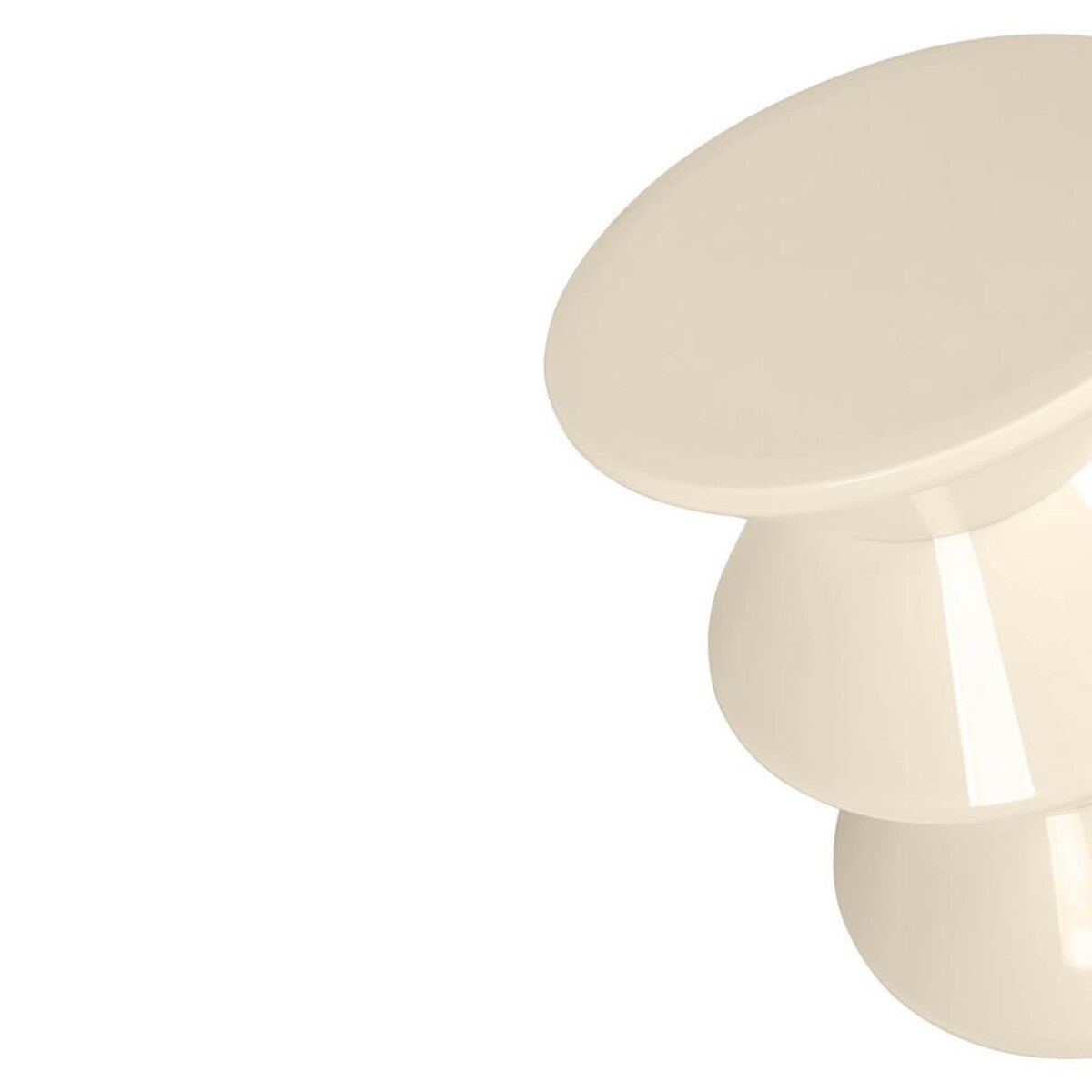 Geometryczny stolik na korytarz Turn KH1501100198 beżowy, King Home