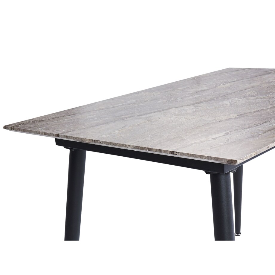 Stół do jadalni rozkładany 120/150 x 80 cm imitacja kamienia szary EFTALIA