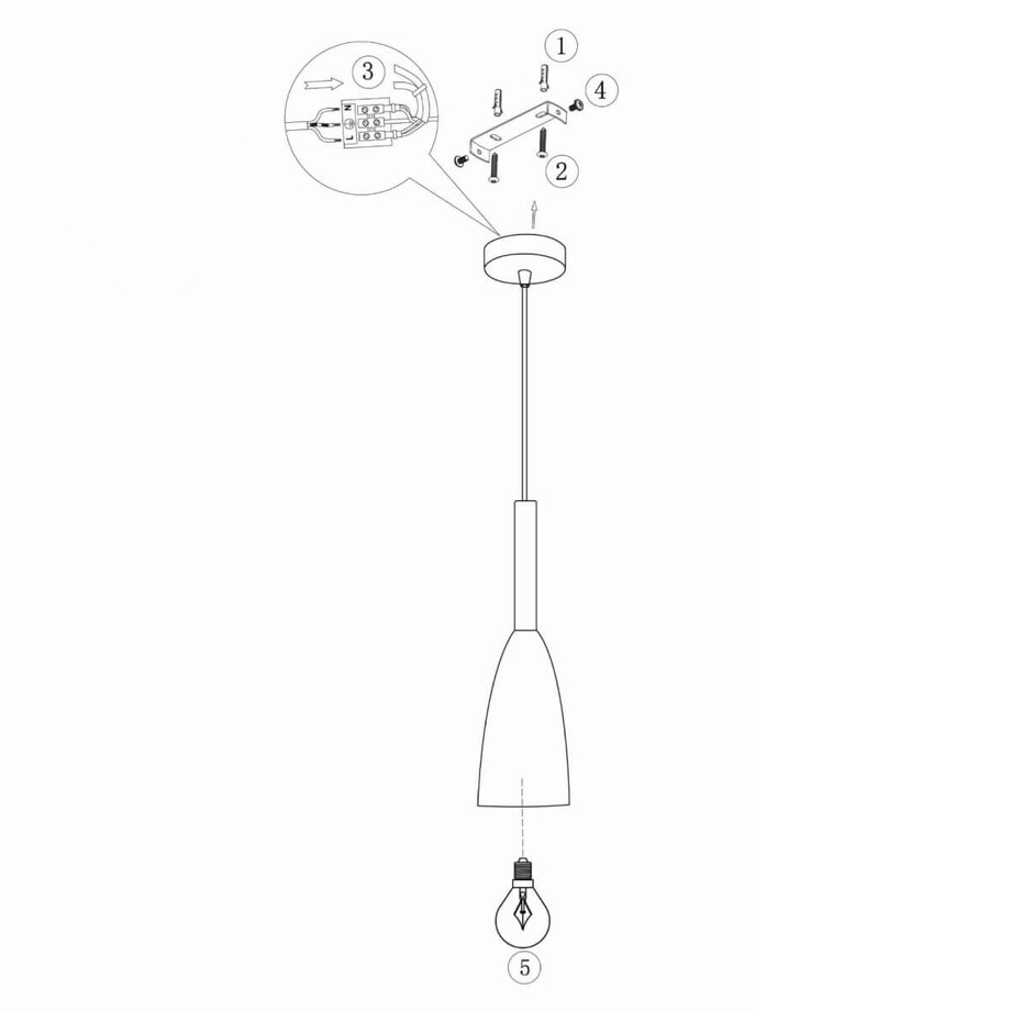 LAMPA wisząca SOLIN LP-181/1P WH Light Prestige metalowa OPRAWA zwis biały