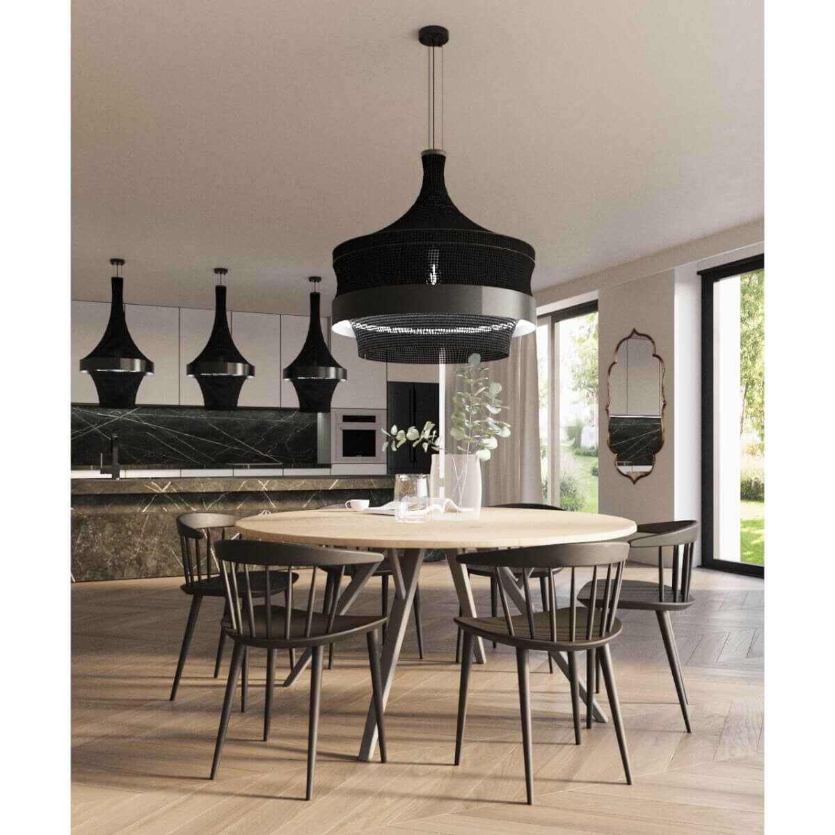 Zwieszana lampa bawełniana Dota 5034 Amplex LED 26W 3000K rustykalna do salonu biała