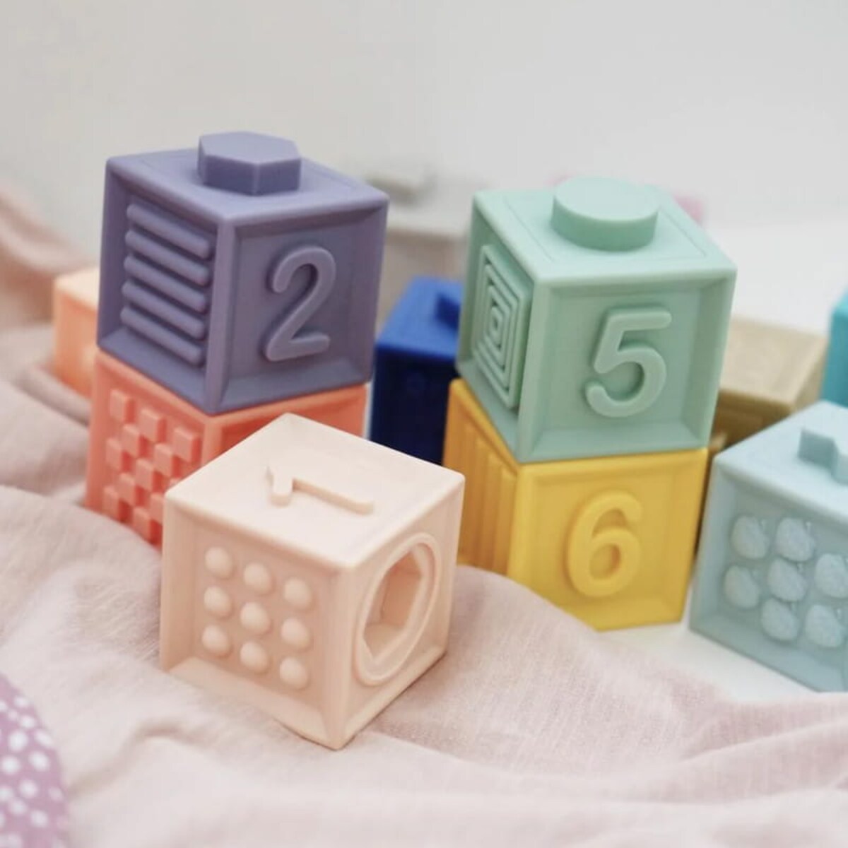 Cyferki - miękkie klocki sensoryczne 6 szt