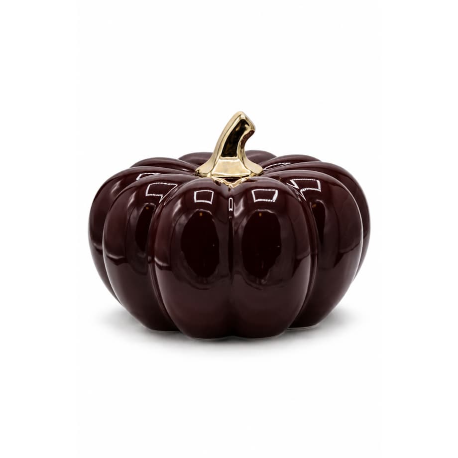 Dekoracja - dynia ceramiczna 16,5x23x23 cm MANZANA śliwkowa