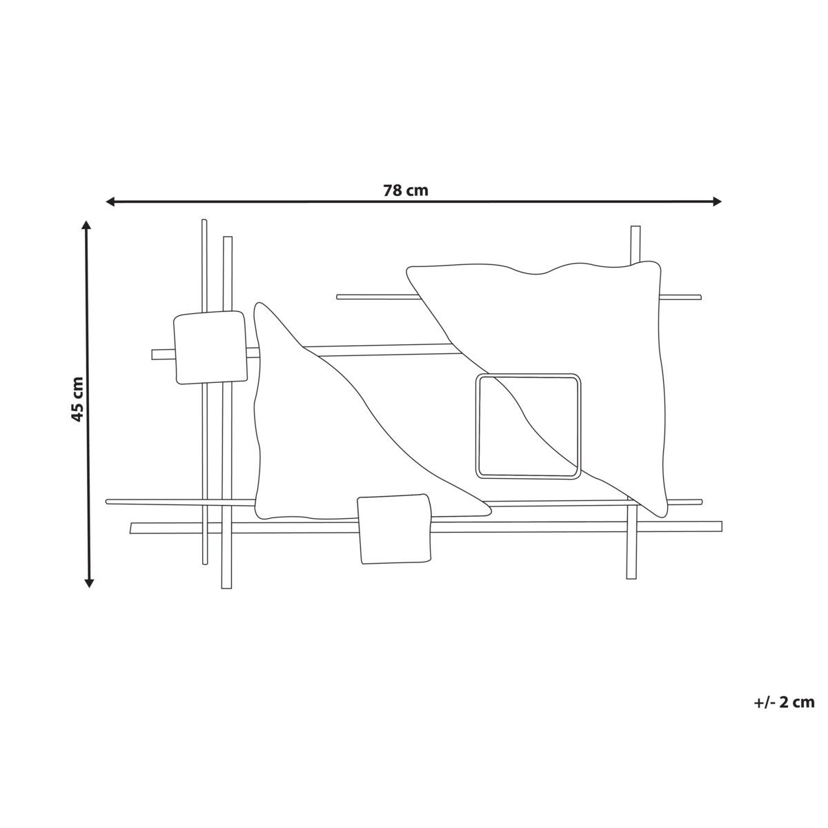 Dekoracja ścienna PORTMARNOCK Metal 45 cm Kolorowy