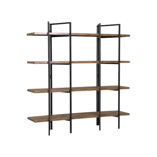 Regał 4 półki ciemne drewno COMPTON