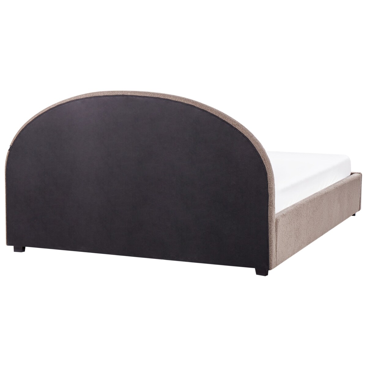 Łóżko z pojemnikiem boucle 180 x 200 cm beżowoszare VAUCLUSE