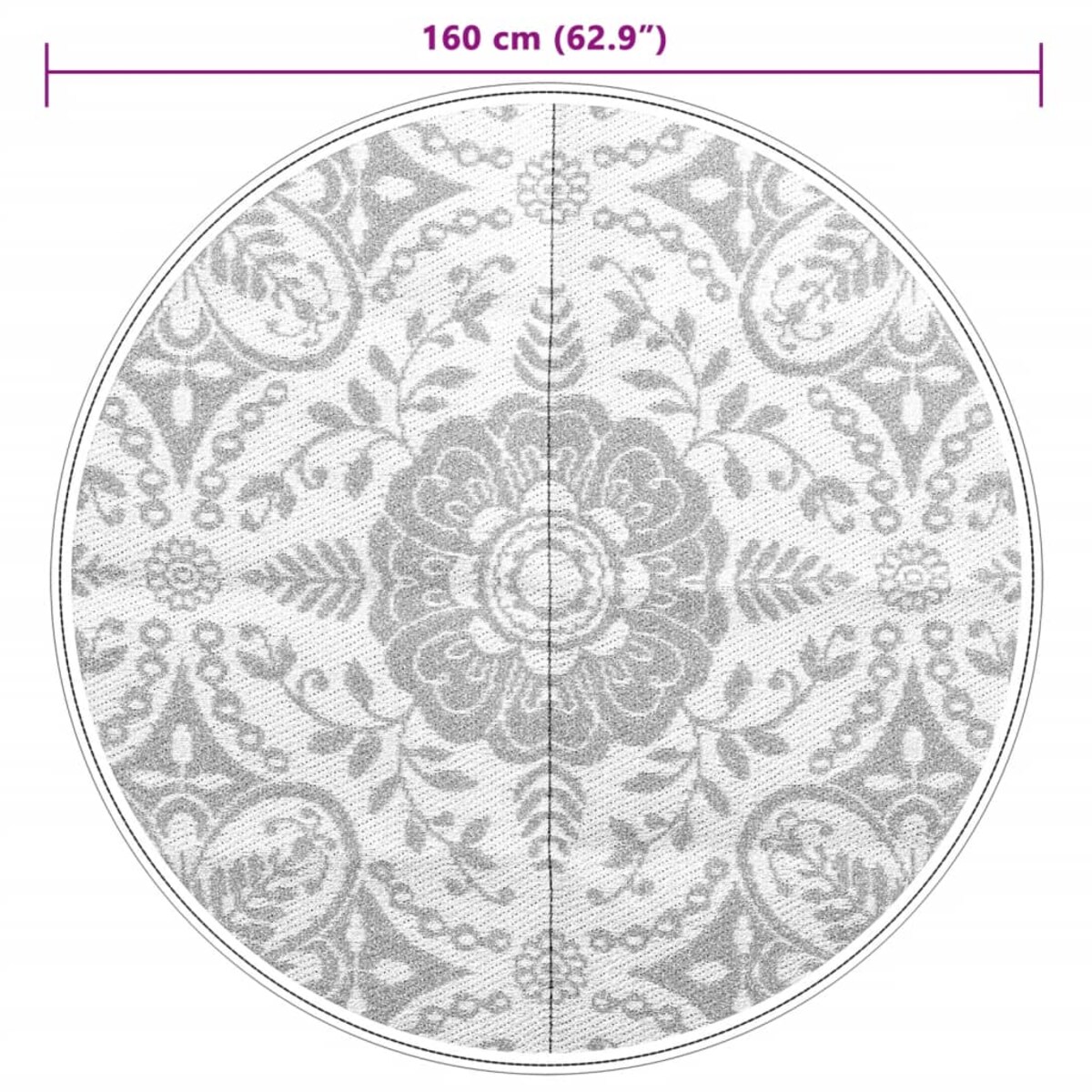 vidaXL Dywan na zewnątrz, ARAKIL błękitny, Ø160 cm, PP