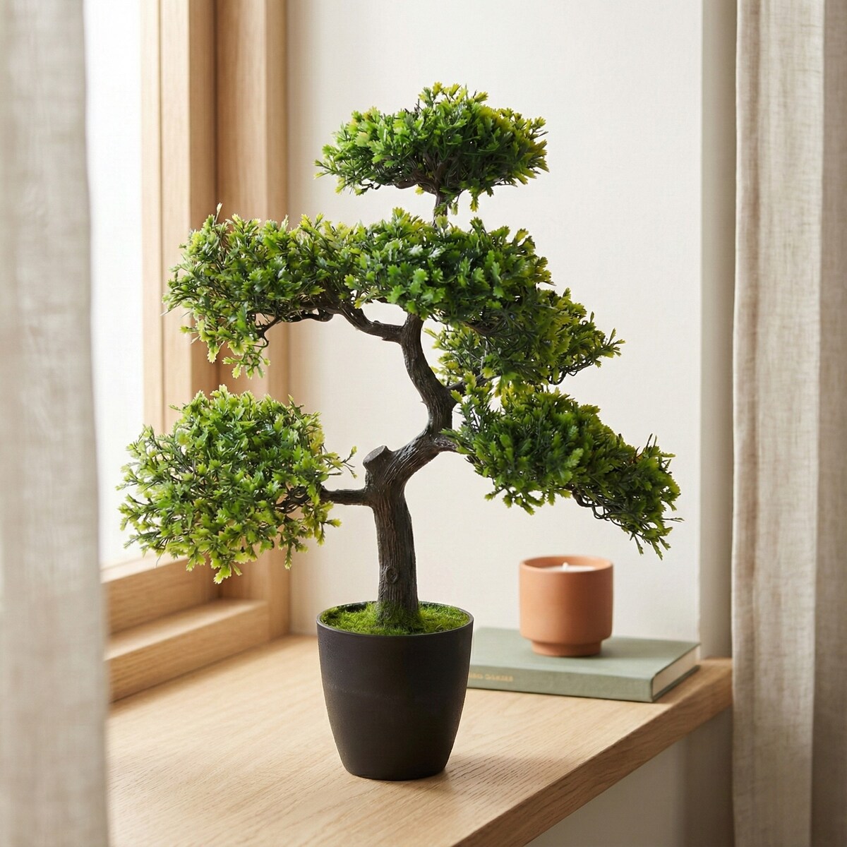 Sztuczne drzewko Bonsai w doniczce, 32 x 32 x 50 cm