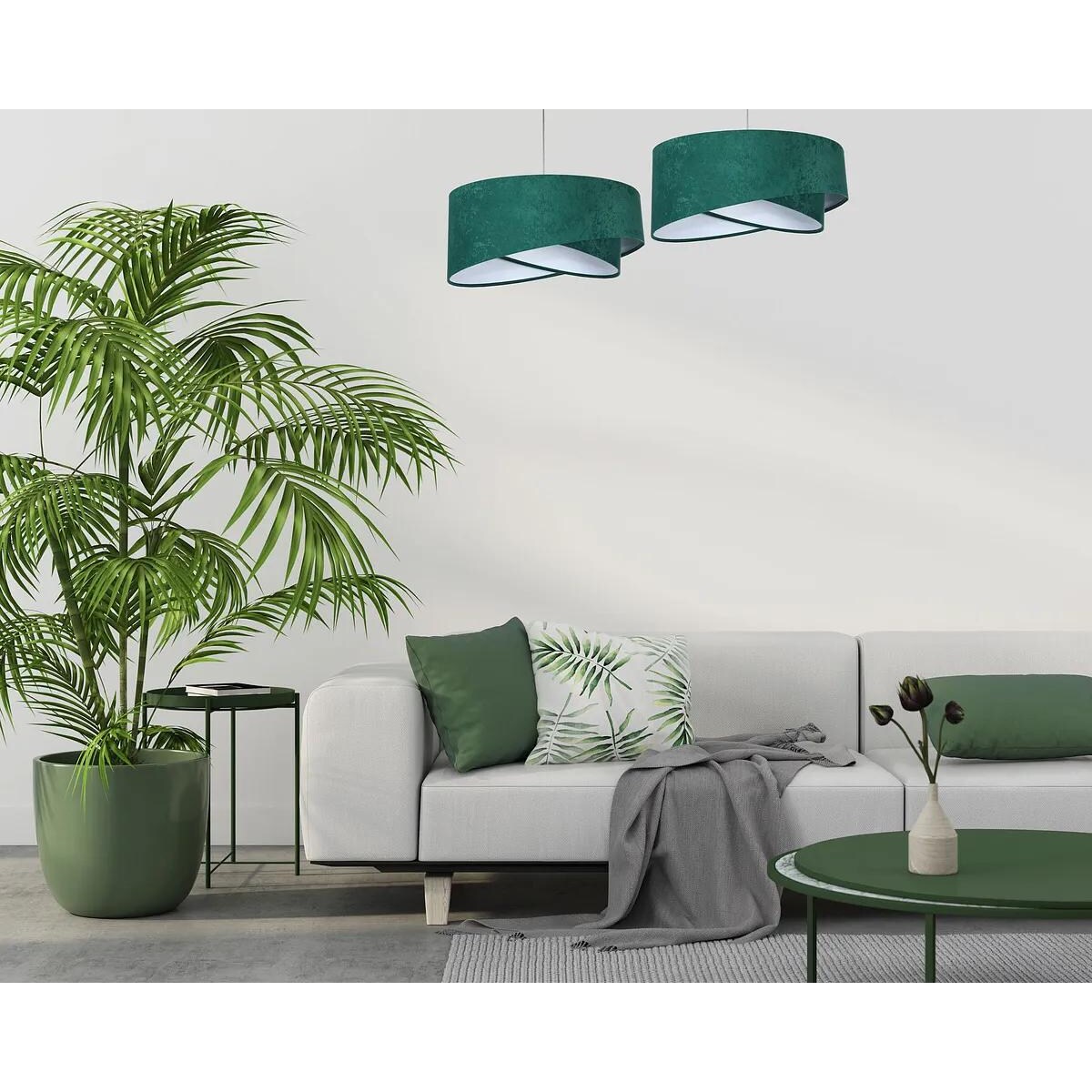 Lampa wisząca GEMSTONE zielona/biała