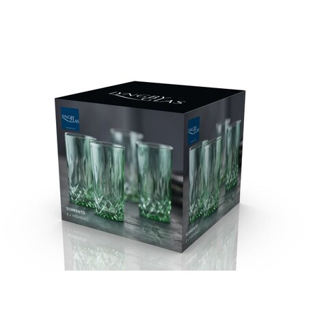 Wysokie szklanki Sorrento 380 ml zielone 4 sztuki 31481