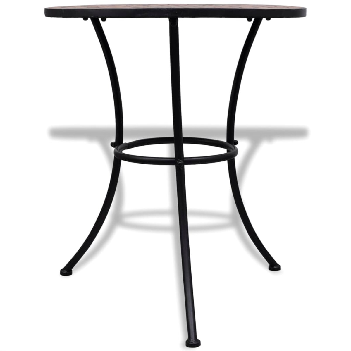 vidaXL Stolik bistro, terakota, 60 cm, mozaikowy
