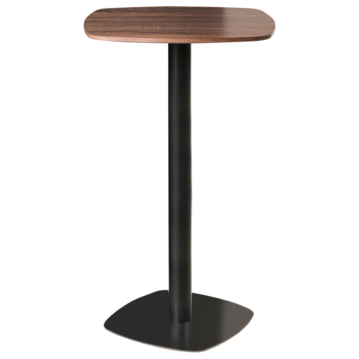 Stół barowy MORELLA Czarny/ ciemny brąz 60 cm 60 cm
