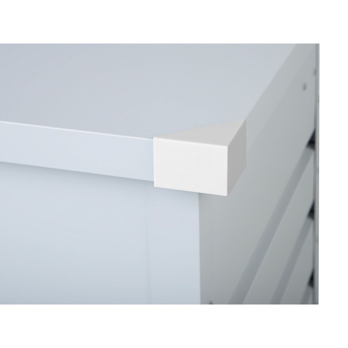 Skrzynia ogrodowa metalowa 600 l jasnoszara CEBROSA