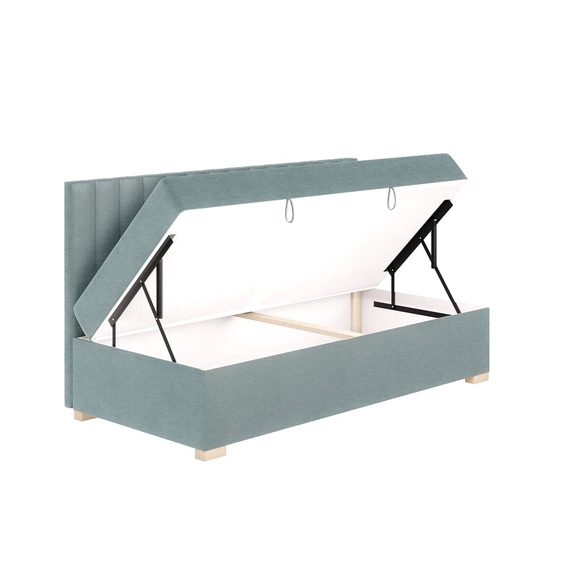 Mesonica Łóżko Chill, linie błękitne, 90x200