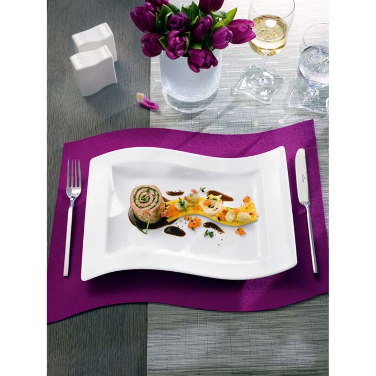 Talerz płaski, prostokątny NewWave, 33 x 24 cm, Villeroy & Boch