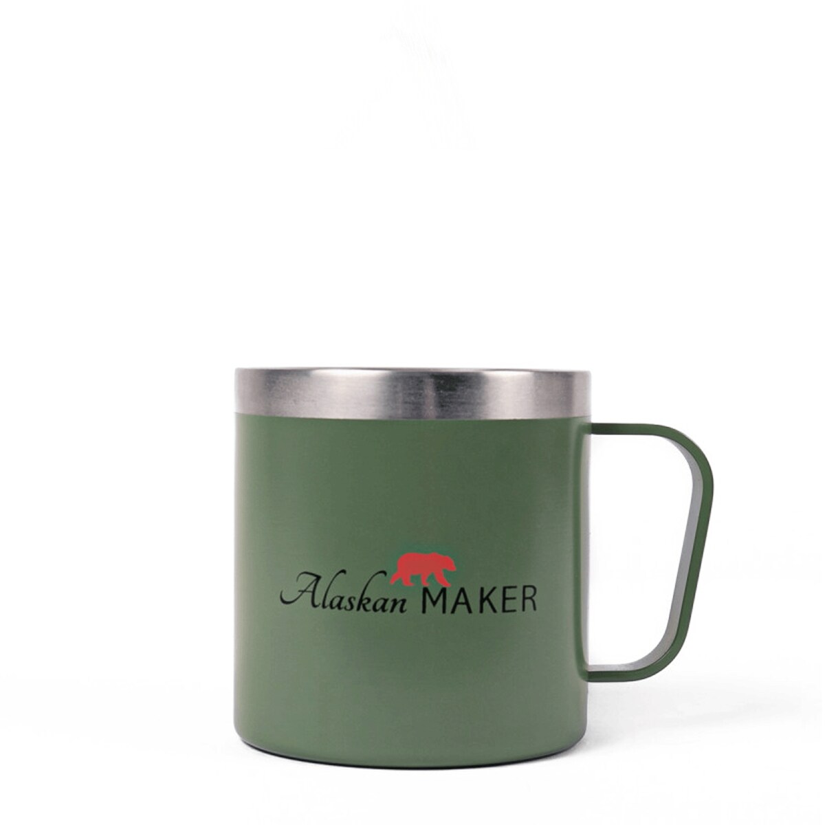 Kubek turystyczny / dwuścienny Beaver - ciemno zielony - Alaskan Maker