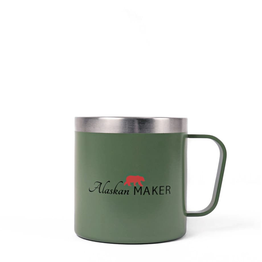 Kubek turystyczny / dwuścienny Beaver - ciemno zielony - Alaskan Maker