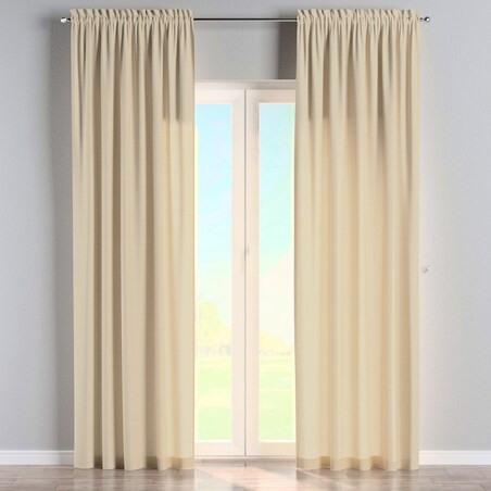 Zasłona na kanale z grzywką 1 szt. 130x260 waniliowy