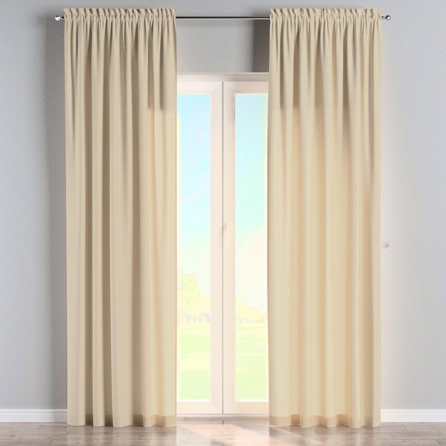 Zasłona na kanale z grzywką 1 szt. 130x260 waniliowy