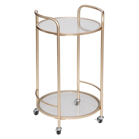 Barek mobilny THALIA GOLD, stolik na kółkach, 75 cm