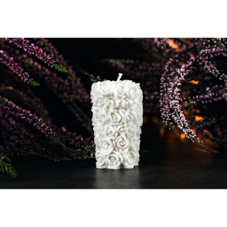 Różana kolumna Świeca sojowa dekoracyjna