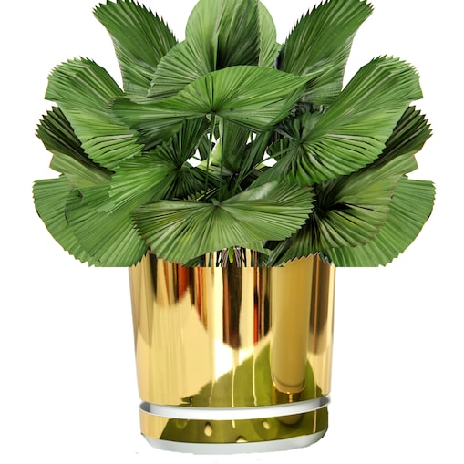 26 cm wzór ZŁOTO - BIAŁA Doniczka z podstawką nowoczesna elegancka glamour wysoki połysk