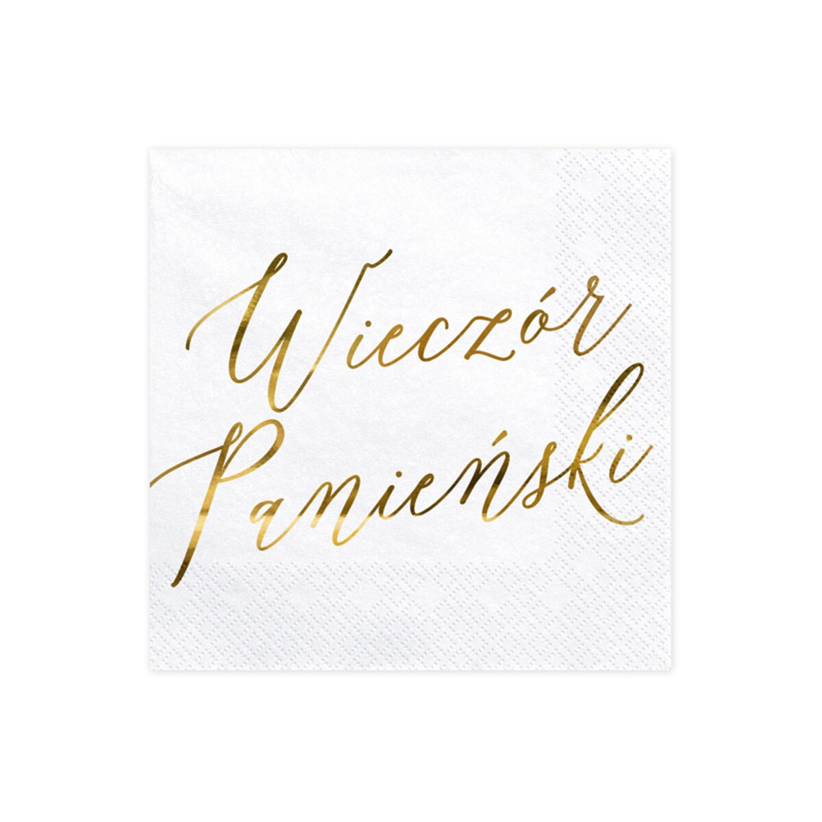 Serwetki Wieczór panieński, biały, 33x33cm (1 op. / 20 szt.)