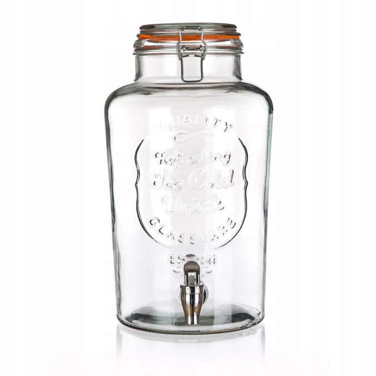 szklany SŁOIK z kranikiem NA NAPOJE lemoniadę 7 L do restauracji ogrodu bal