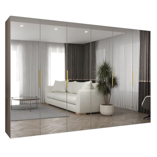 Szafa uchylna otwierana MARBELLA 3 300 wys. 202 cm Kaszmir + u. Złoty