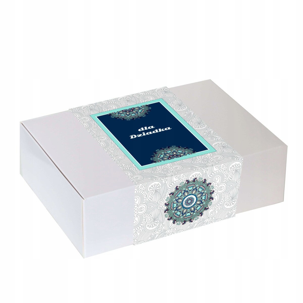 Duży BOX kosz prezentowy dla DZIADKA na urodziny kawa herbata zaparzacz