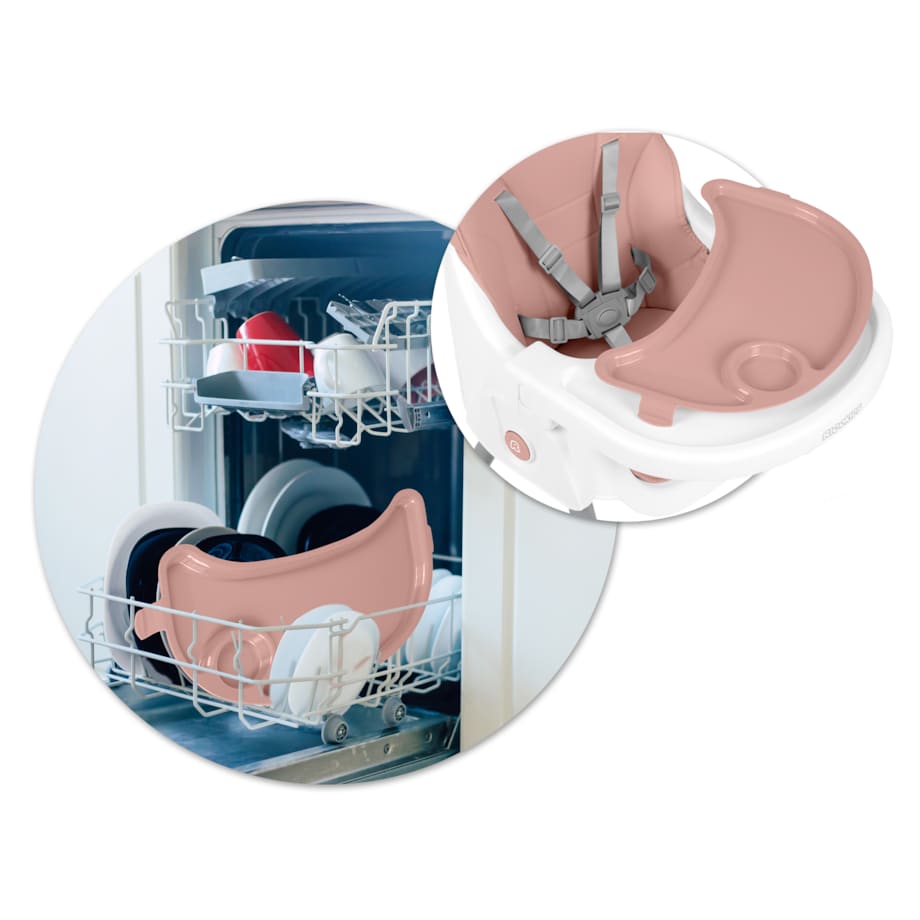 Krzesełko do karmienia dla dzieci Ricokids Mani różowe 3w1 regulowane fotelik tacka