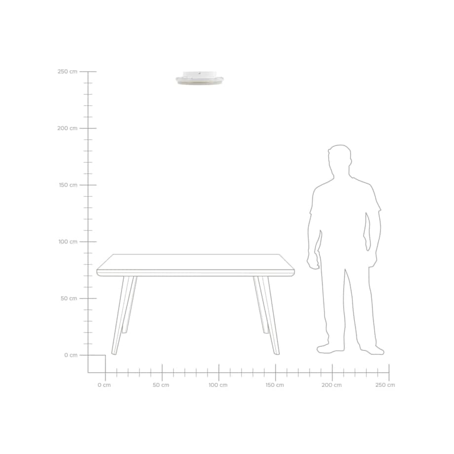 Lampa sufitowa LED metalowa 64 cm biało-złota TAPING