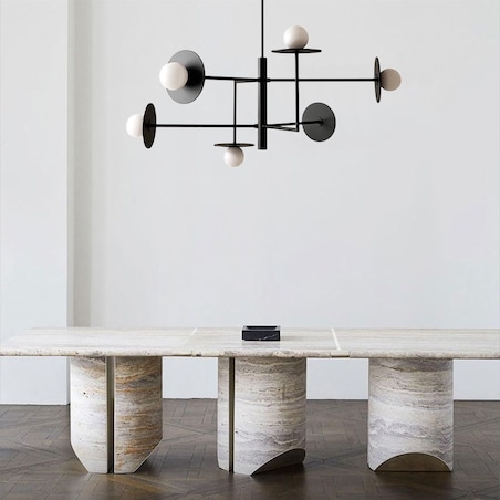 Lampa sufitowa wisząca czarna APP1668-6CP