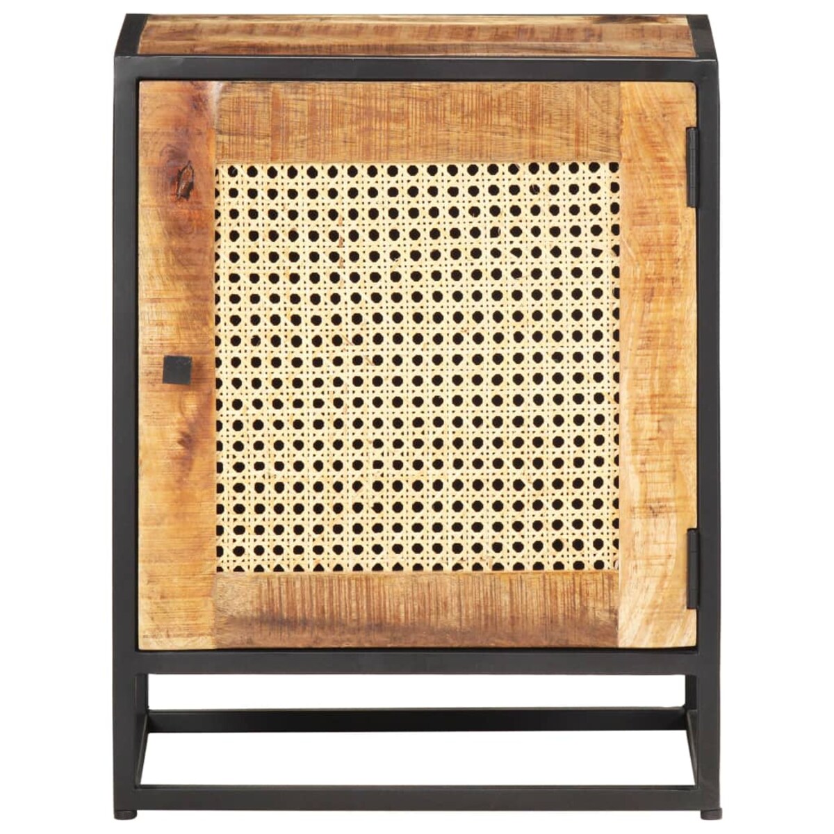 vidaXL Szafka nocna, 40x30x50 cm, drewno mango i naturalna trzcina