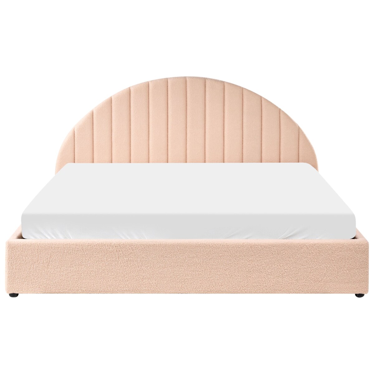 Łóżko z pojemnikiem Boucle CHADENET 180 x 200 cm Brzoskwiniowy